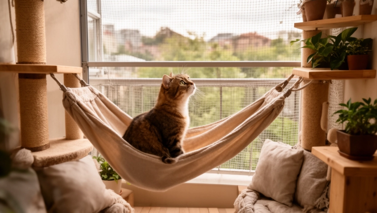 Jak urządzić balkon dla kota