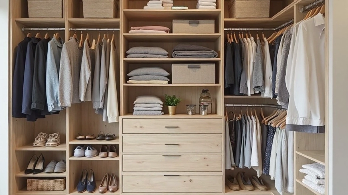 jak urządzić małą garderobę