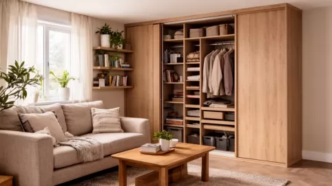 Jak urządzić pokój dzienny z szafą