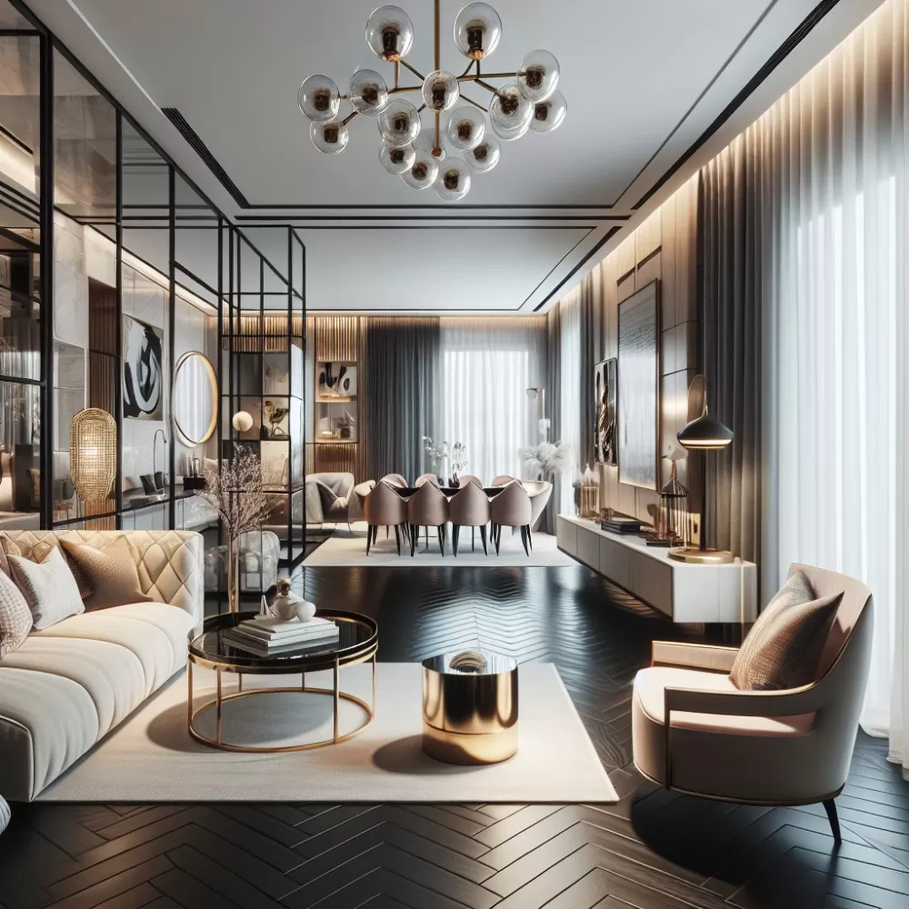 stylowe wykończenie apartamentu