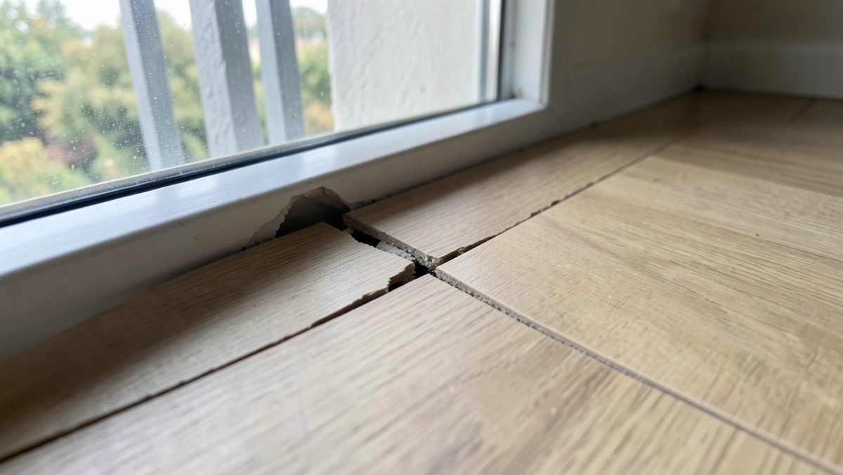 wykończenie paneli pod oknem balkonowym