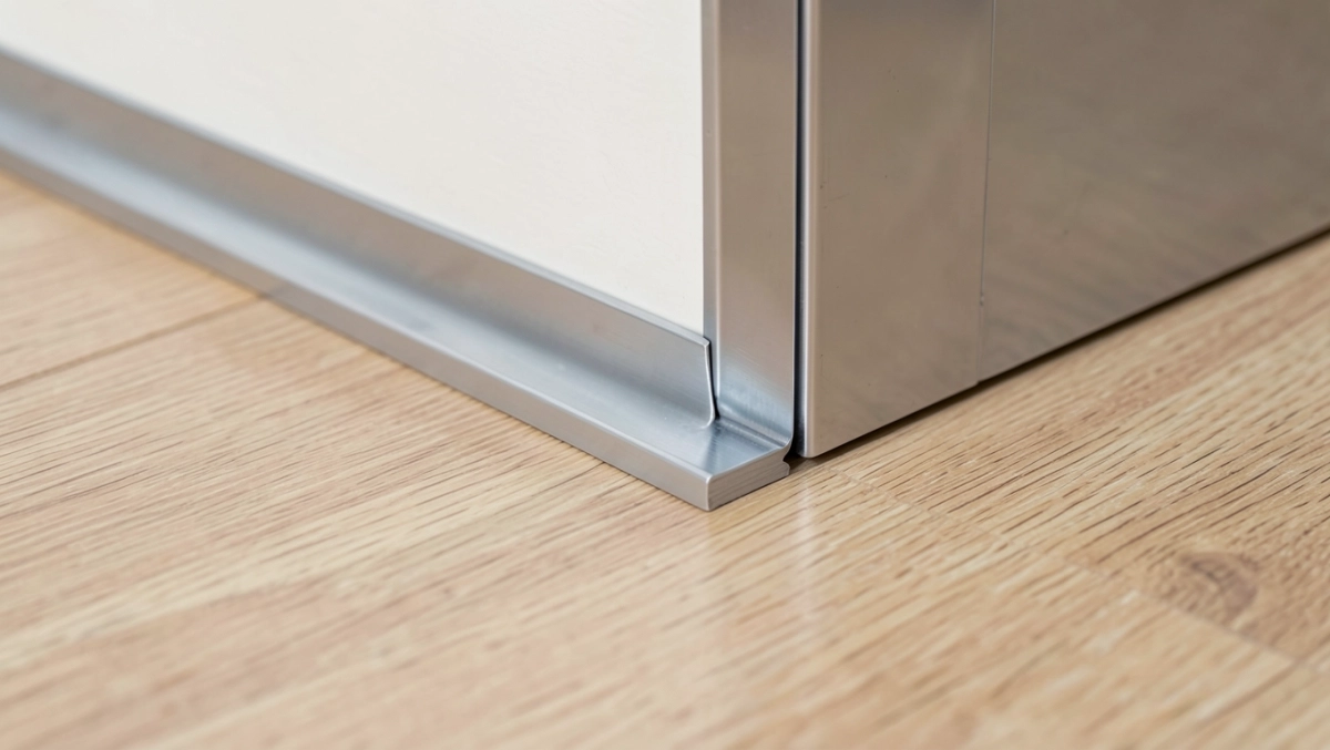 Wykończenie paneli przy futrynie metalowej